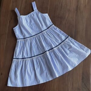 Crewcuts Blue and White Striped Poplin sundress size 12